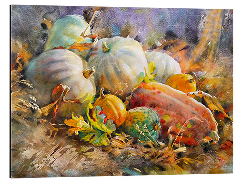 Quadro em alumínio Pumpkins still life