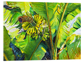 Acrylic print Bananas on a branch