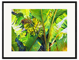 Framed art print Bananas on a branch