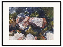 Framed art print Stones in the water