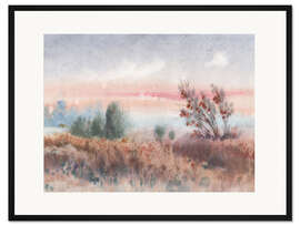Gerahmter Kunstdruck Nebeliger Morgen