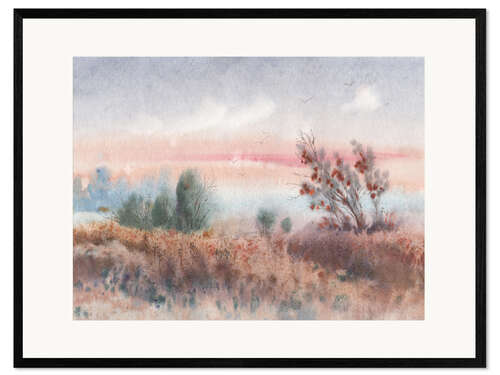Ingelijste kunstdruk Foggy morning