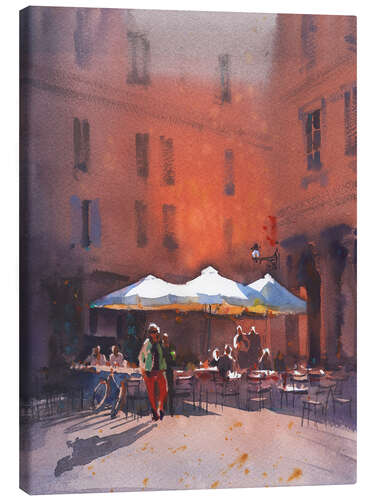 Tableau sur toile Morning coffee in Italy