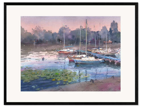 Plakat artystyczny premium w ramie Yachts on the coast