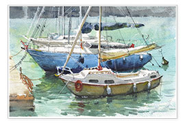 Obra artística  Yachts near the pier - Samira Yanushkova