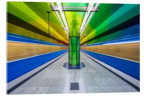 Acrylic print Subway station in Munich - Candidplatz