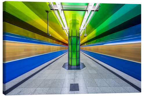 Canvas print Subway station in Munich - Candidplatz