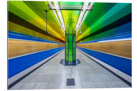 Tableau en plexi-alu Subway station in Munich - Candidplatz