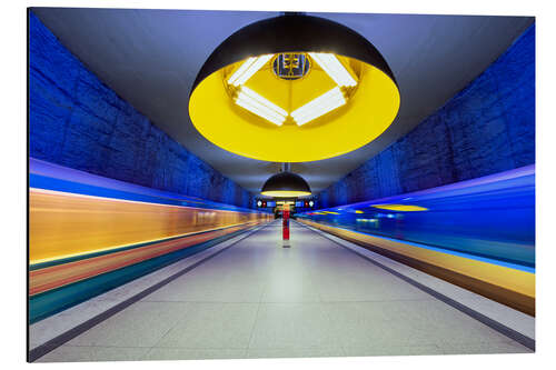 Tableau en aluminium Subway station in Munich - Westend