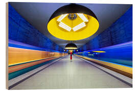 Wood print Subway station in Munich - Westend