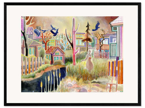 Ingelijste kunstdruk Behind the Creek