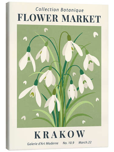 Lærredsbillede Flower Market Krakow Snowdrop