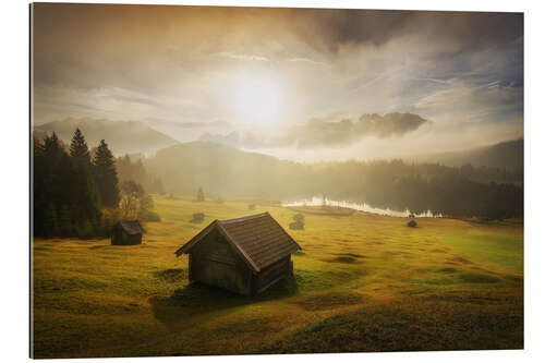 Gallery print Beautiful sunrise in the Alps