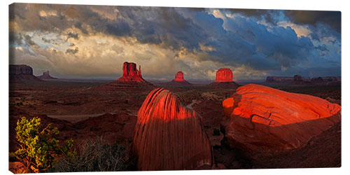 Canvas print Luminous Monument Valley