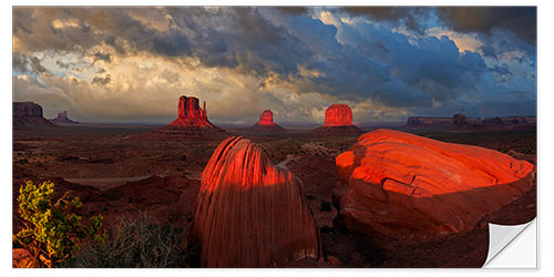 Sticker mural Luminous Monument Valley