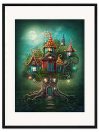 Gerahmter Kunstdruck Magisches Baumhaus