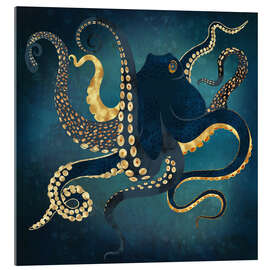 Akrylglastavla  Metallic Octopus IV - SpaceFrog Designs