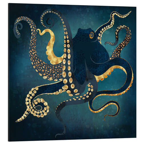 Aluminium print Metallic Octopus IV