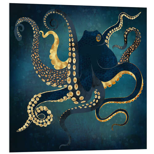 Foam board print Metallic Octopus IV