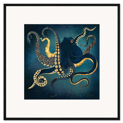Framed art print Metallic Octopus IV