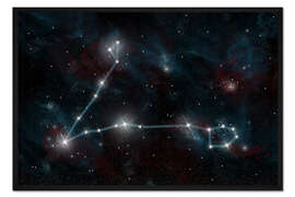 Gerahmter Kunstdruck Sternzeichen Fische