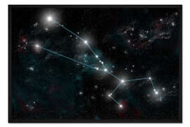 Gerahmter Kunstdruck Sternzeichen Stier