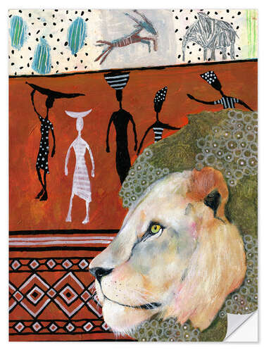Sticker mural King Lion