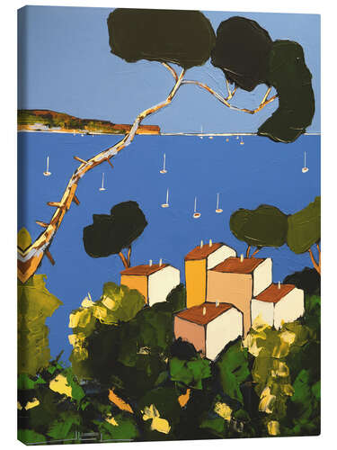 Canvas print View of the Grande Bleue from the rooftops of Cap d'Antibes