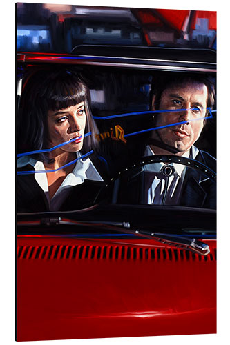 Tableau en aluminium Mia and Vincent, Pulp Fiction