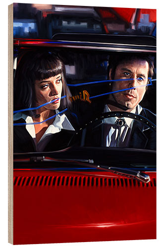 Hout print Mia and Vincent, Pulp Fiction