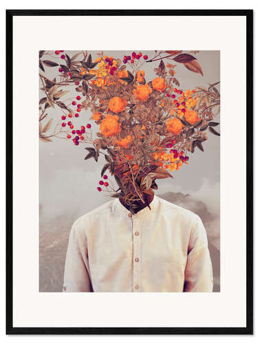 Inramat konsttryck Bloom Bright