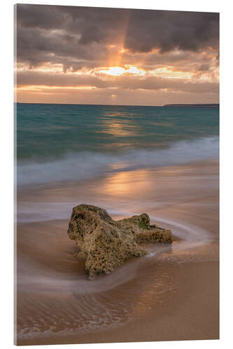 Acrylic print Evening mood in the Algarve