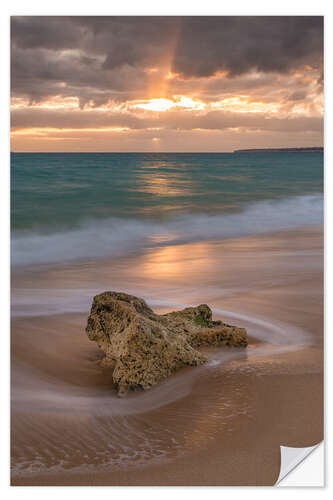 Wandsticker Abendstimmung an der Algarve