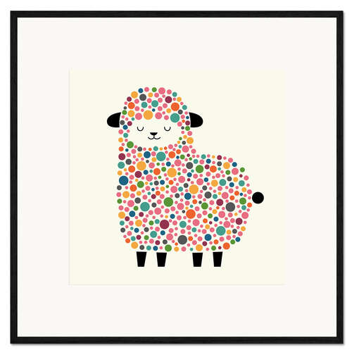 Kunsttryk i ramme Bubble Sheep