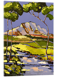 Acrylglas print Small path that leads to Sainte Victoire