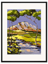 Gerahmter Kunstdruck Kleiner Weg, der nach Sainte Victoire führt