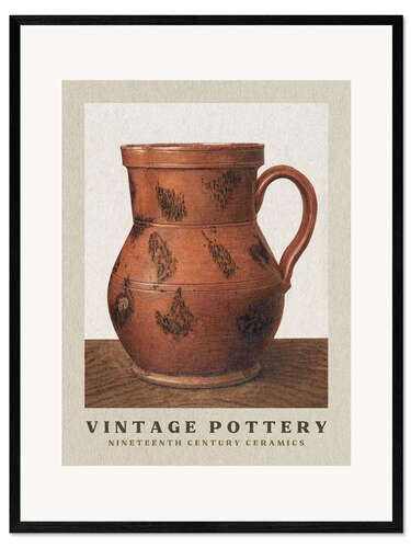 Impresión de arte enmarcada The Handled Pot - Nineteenth Century Ceramics