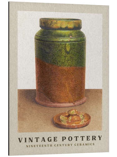 Aluminium print The Green Glazed Caddy - Nineteenth Century Ceramics