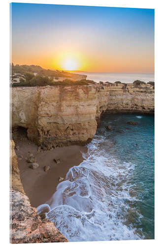 Acrylic print Sunrise at the Rocky Algarve