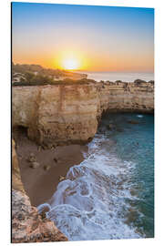 Aluminium print Sunrise at the Rocky Algarve