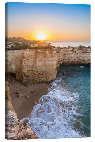 Canvastavla Sunrise at the Rocky Algarve