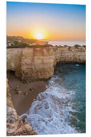 Foam board print Sunrise at the Rocky Algarve