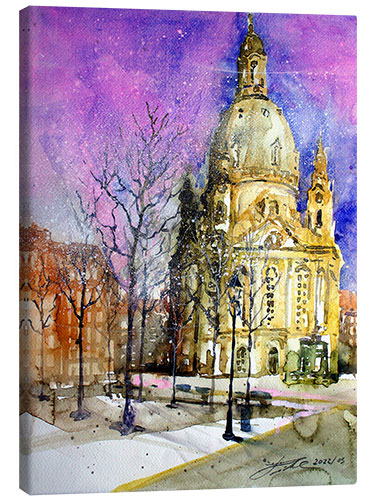 Leinwandbild Dresden Frauenkirche