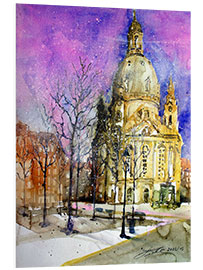 Foam board print Dresden Frauenkirche