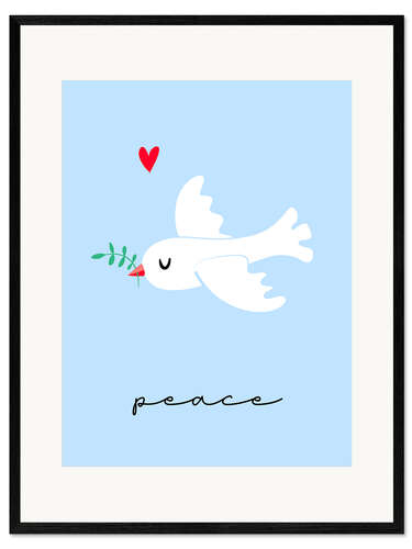 Ingelijste kunstdruk Peace