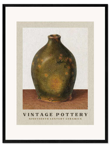 Impresión de arte enmarcada The Little Green Bottle - Nineteenth Century Ceramics