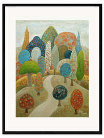 Framed art print Crowd of single trees