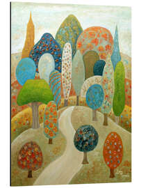 Magnettafel Verschiedene bunte Bäume