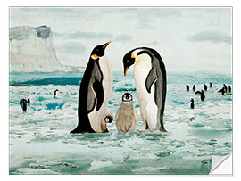 Autocolante decorativo Emperor Penguin Family