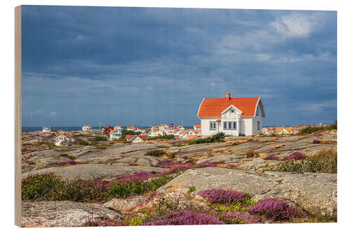 Obraz na drewnie Houses on the island of Käringön in Sweden
